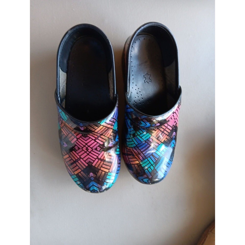 Dansko Patent Leather Nurse Professional Color Weave Clog Shoe  EU 37 US 6.5